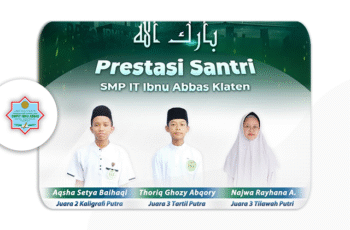 Juara 2 Cabang Kaligrafi Putra Ajang MAPSI Tingkat Kab. Klaten
